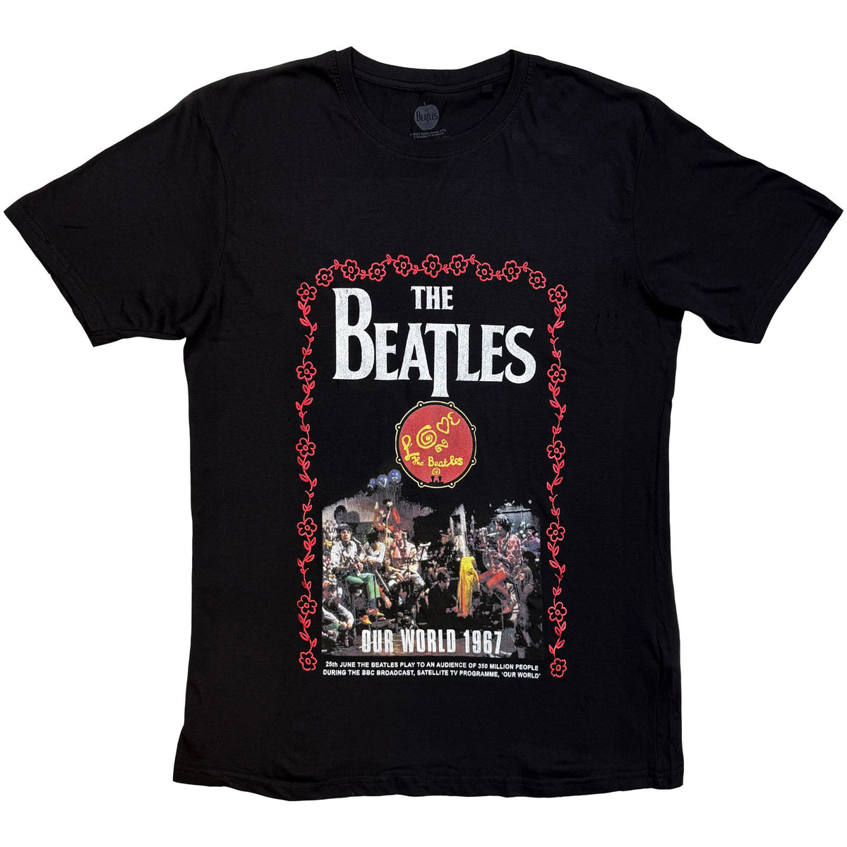 The Beatles Unisex T-Shirt: Our World 1967 (Black)