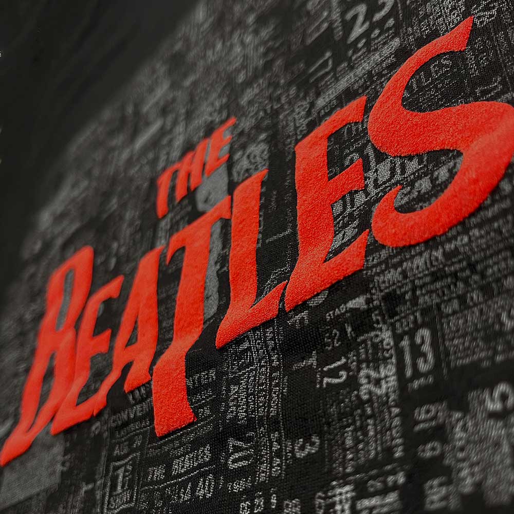 The Beatles Unisex T-Shirt: Tickets & Logo (Black) (Embellished)