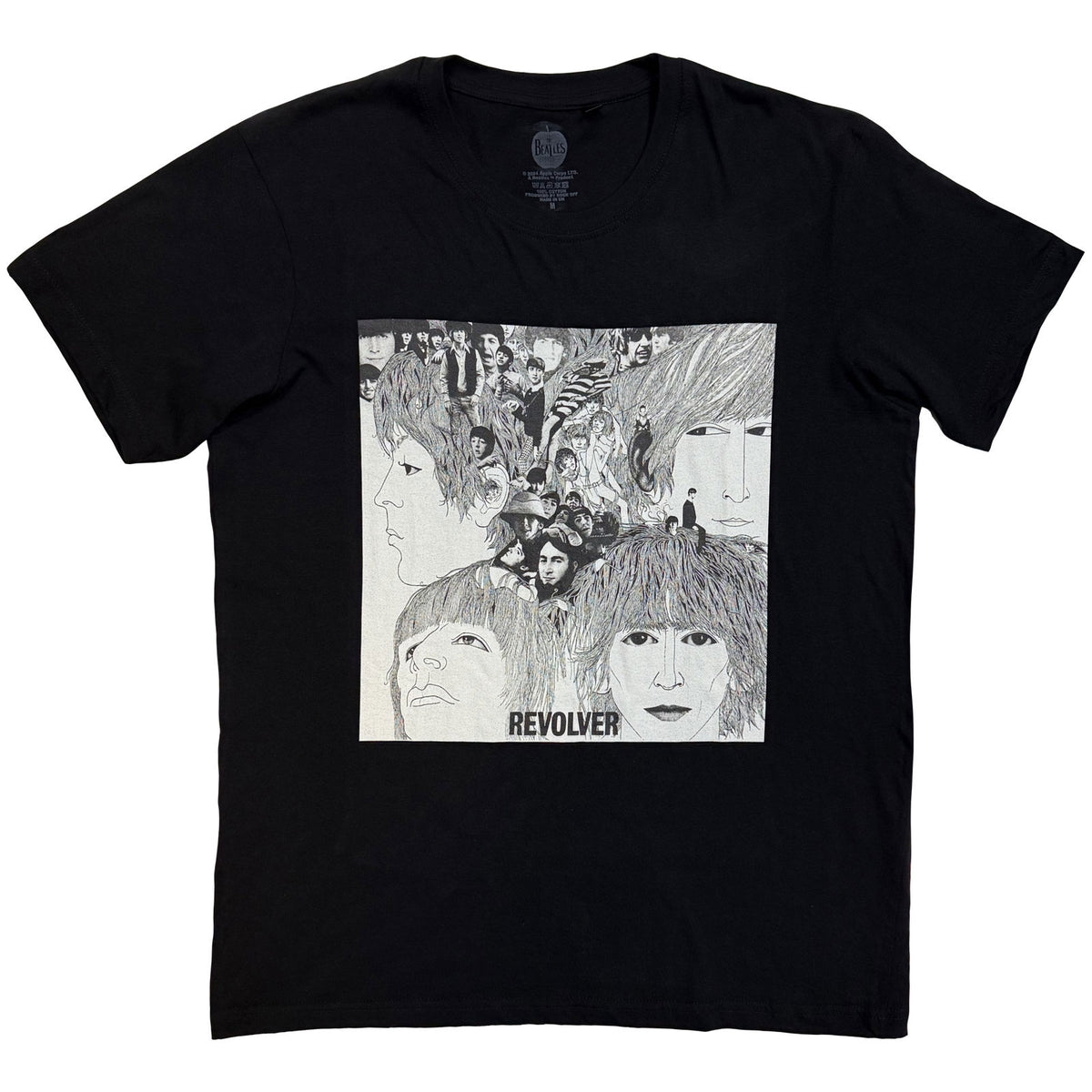 The Beatles Unisex T-Shirt: Revolver Album Cover (Black)
