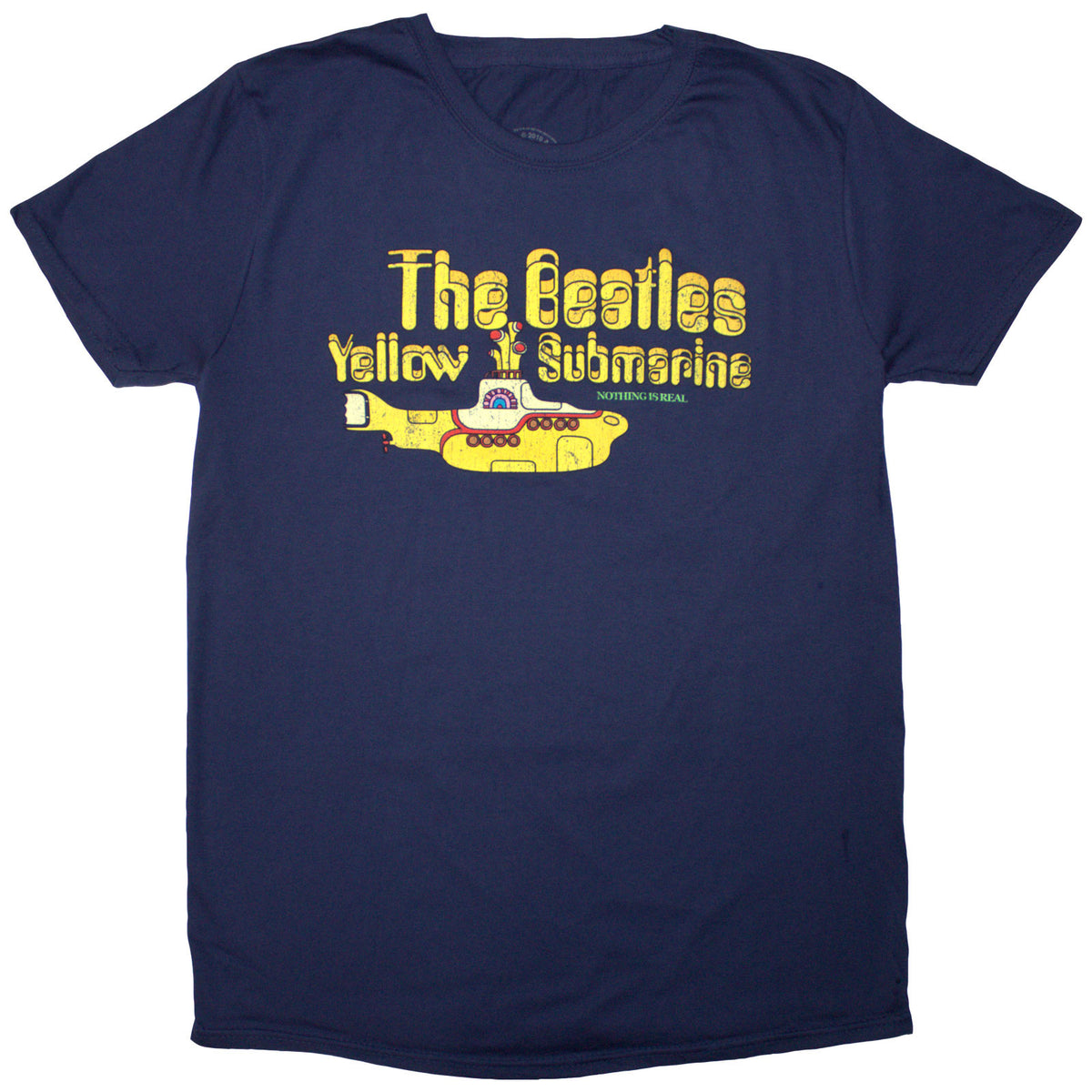 The Beatles Unisex T-Shirt: Nothing is Real (Navy Blue)