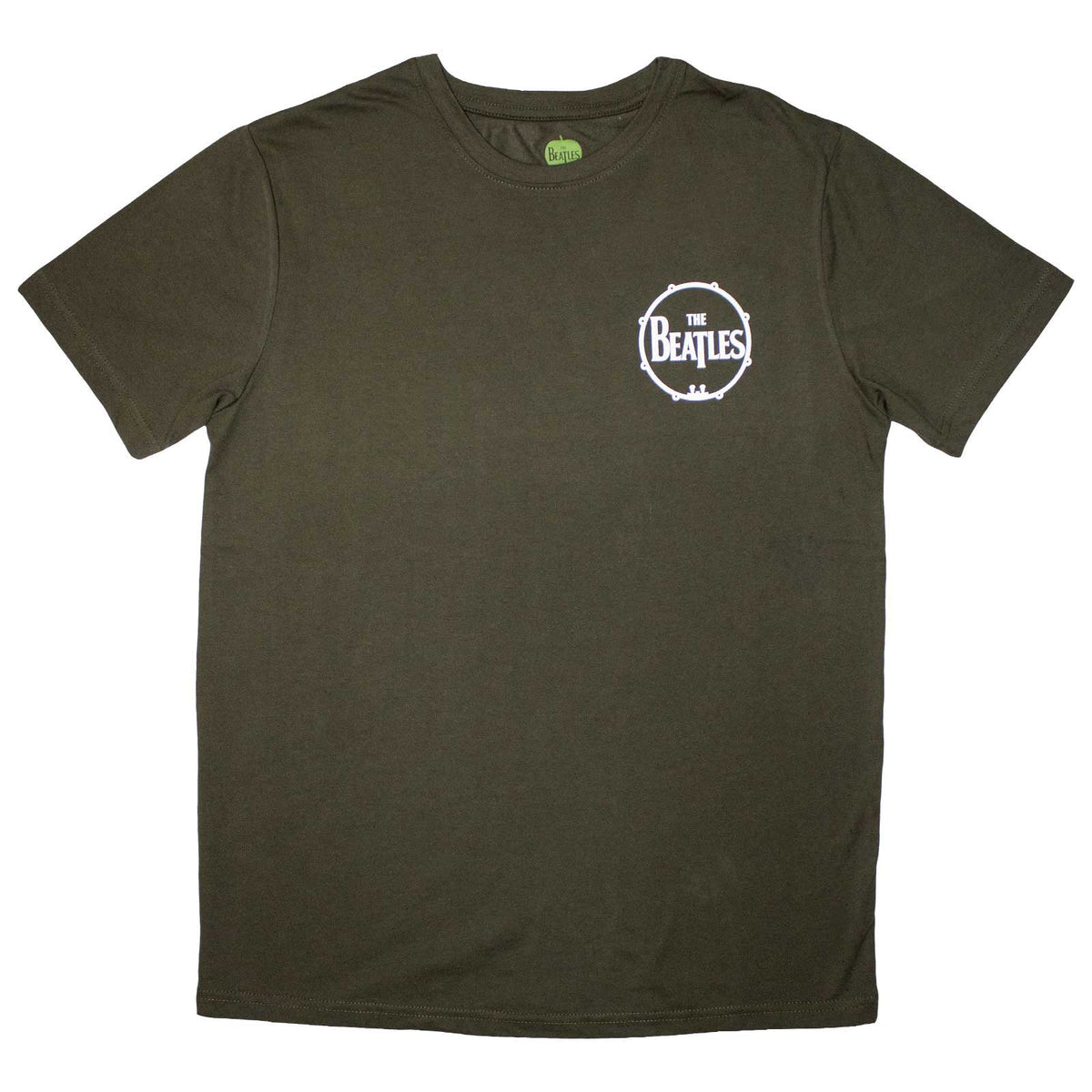 The Beatles Unisex T-Shirt: Mini Drum Logo (Green)