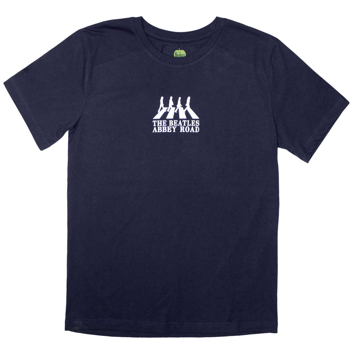 The Beatles Unisex T-Shirt: Mini Abbey Road Crossing Silhouette (Navy Blue)