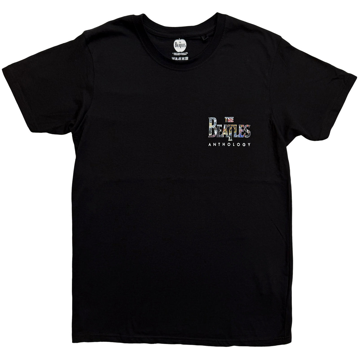 The Beatles Unisex T-Shirt: Collage Logo (Black)