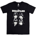 The Beatles Unisex T-Shirt: Black & White Band (Black)