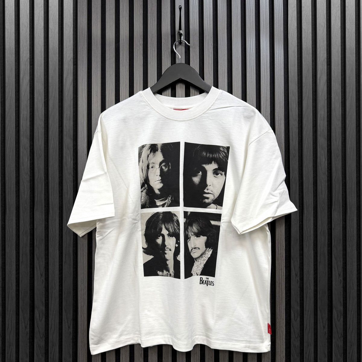 The Beatles Unisex Unplugged T-Shirt: Four Portrait Wash (White)