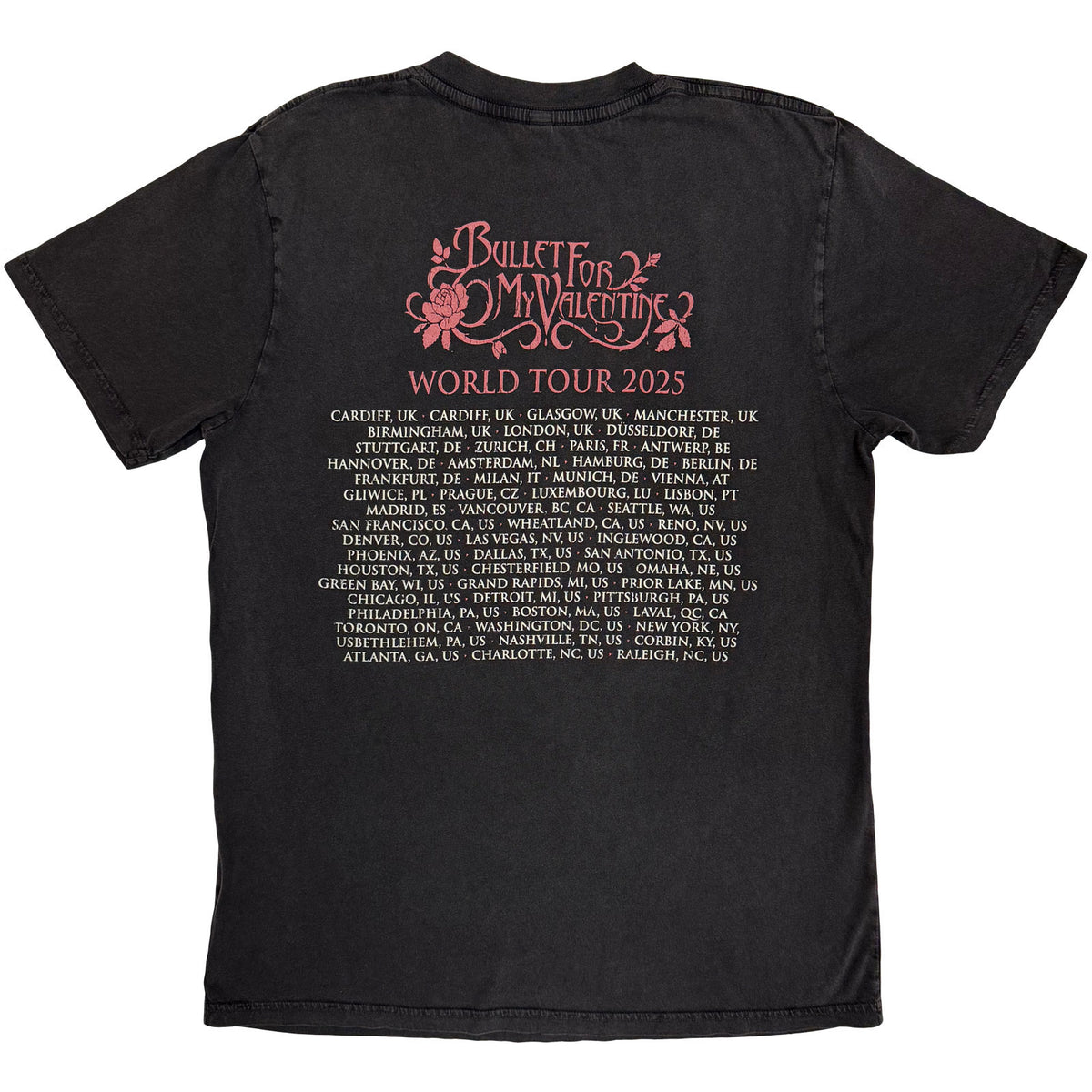 Bullet For My Valentine Unisex T-Shirt: Tears Don't Fall (Black) (Back Print)