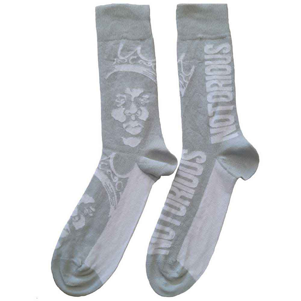 Biggie Smalls Unisex Ankle Socks: Crown Monochrome (Grey & White) (UK Size 7 - 11)