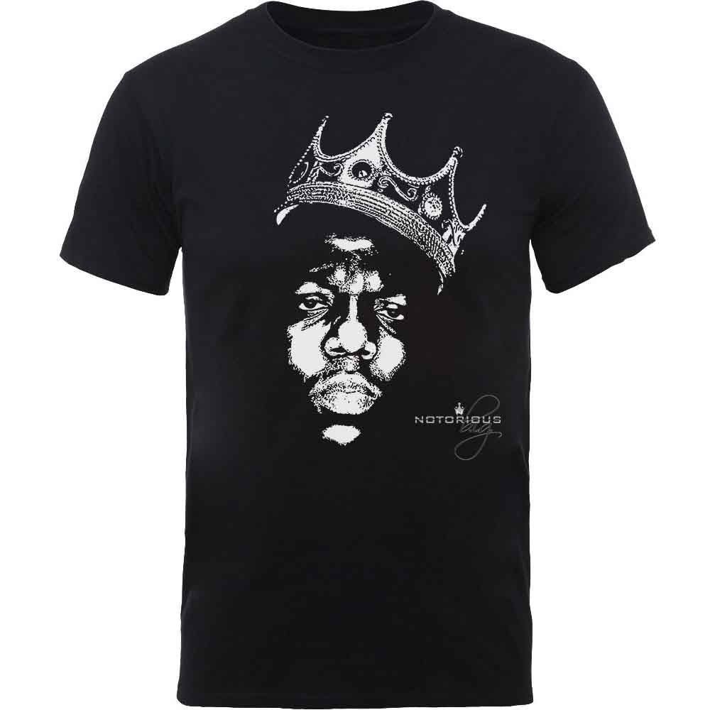 Biggie Smalls Unisex T-Shirt: Crown Face (Black)