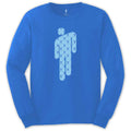 Billie Eilish Unisex Long Sleeve T-Shirt: Manonman (Mid Blue)