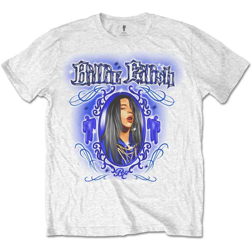 Billie Eilish Unisex T-Shirt: Airbrush (White)