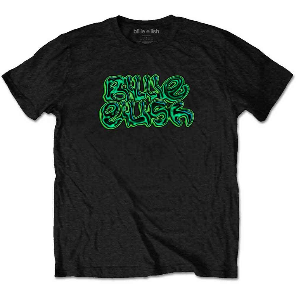 Billie Eilish Unisex T-Shirt: Neon Logo (Black)