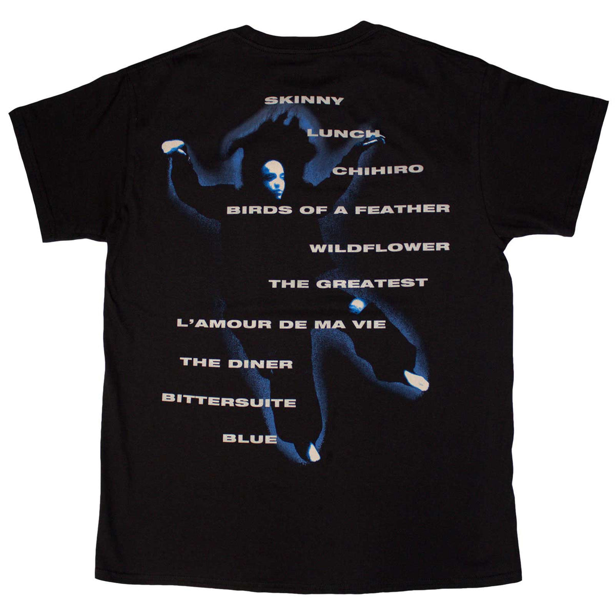 Billie Eilish: Hit Me Hard And Soft Tracklist Unisex T-Shirt (Black) (Back Print)