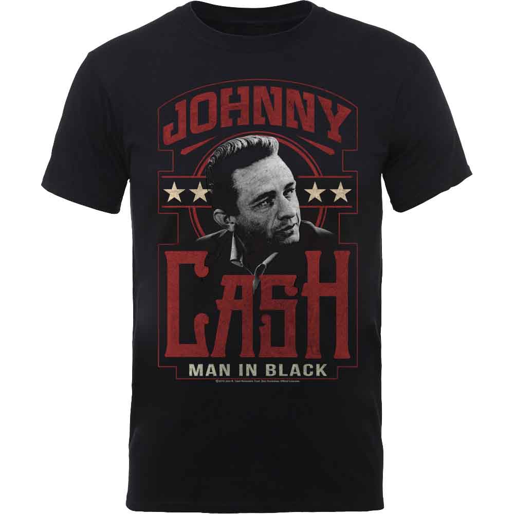 Johnny Cash Unisex T-Shirt: Man In Black (Black)