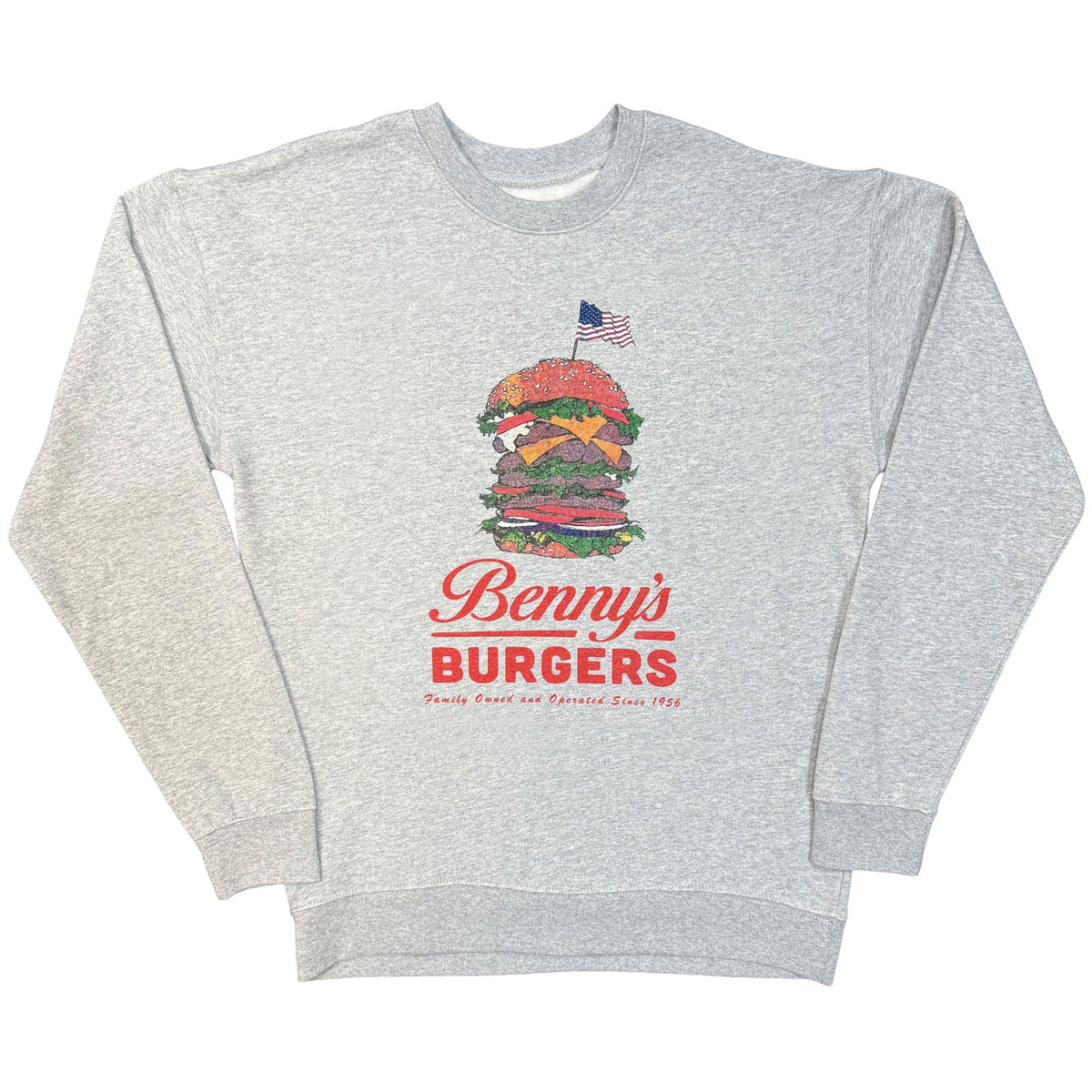 Stranger Things Unisex Sweatshirt: Bennys Burger (Grey)