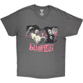 Blink-182 Unisex T-Shirt: Logo Band (Charcoal Grey)