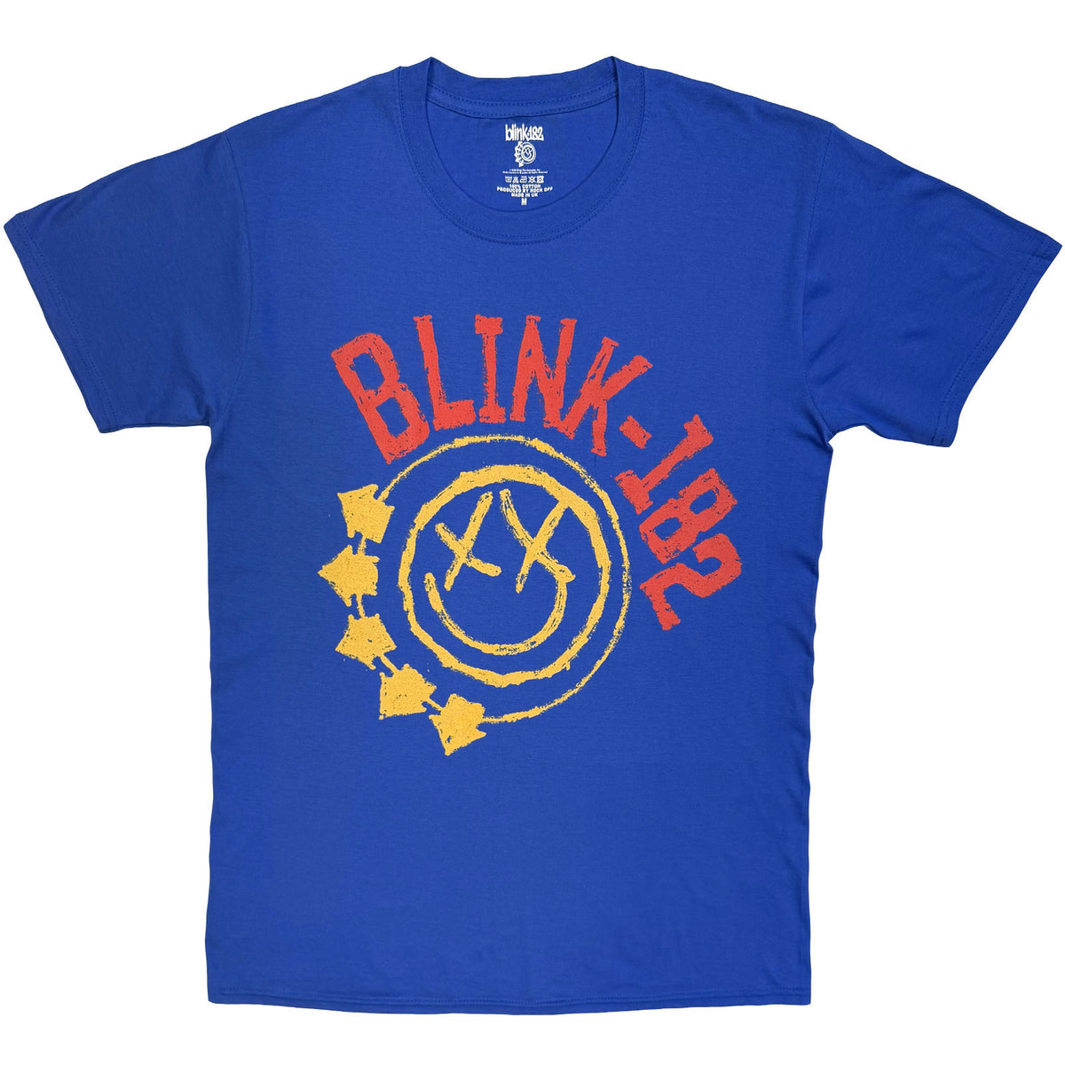 Blink-182 Unisex T-Shirt: Smile Arrow (Blue)