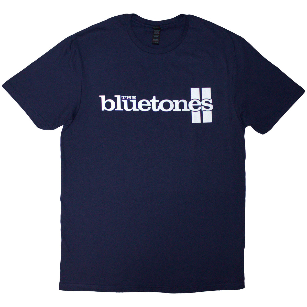 The Bluetones Unisex T-Shirt: Stripe Logo (Navy Blue)