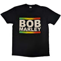Bob Marley Unisex T-Shirt: Rasta Band Block (Black)