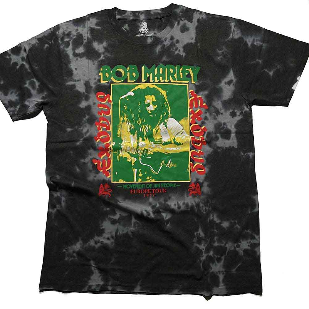 Bob Marley Unisex T-Shirt: Exodus Tie-Dye (Black) (Wash Collection)