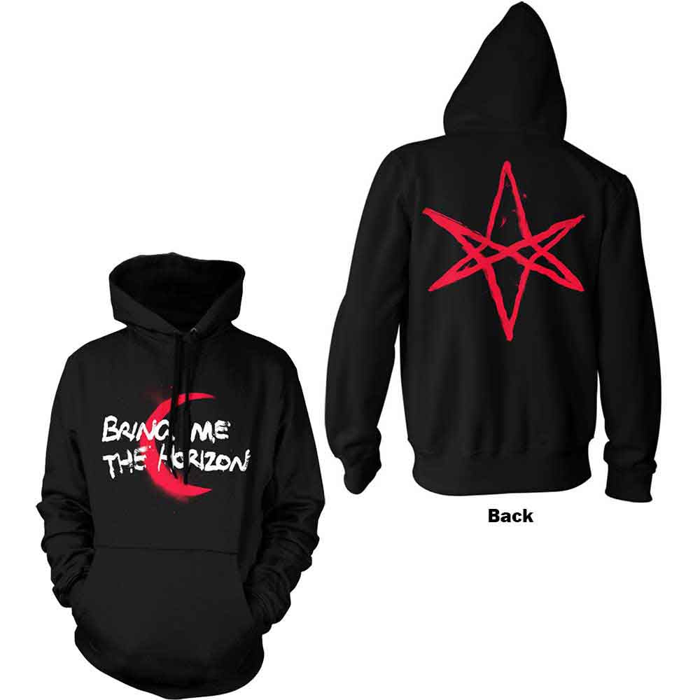Bring Me The Horizon Unisex Pullover Hoodie: Lost (Black) (Back Print)
