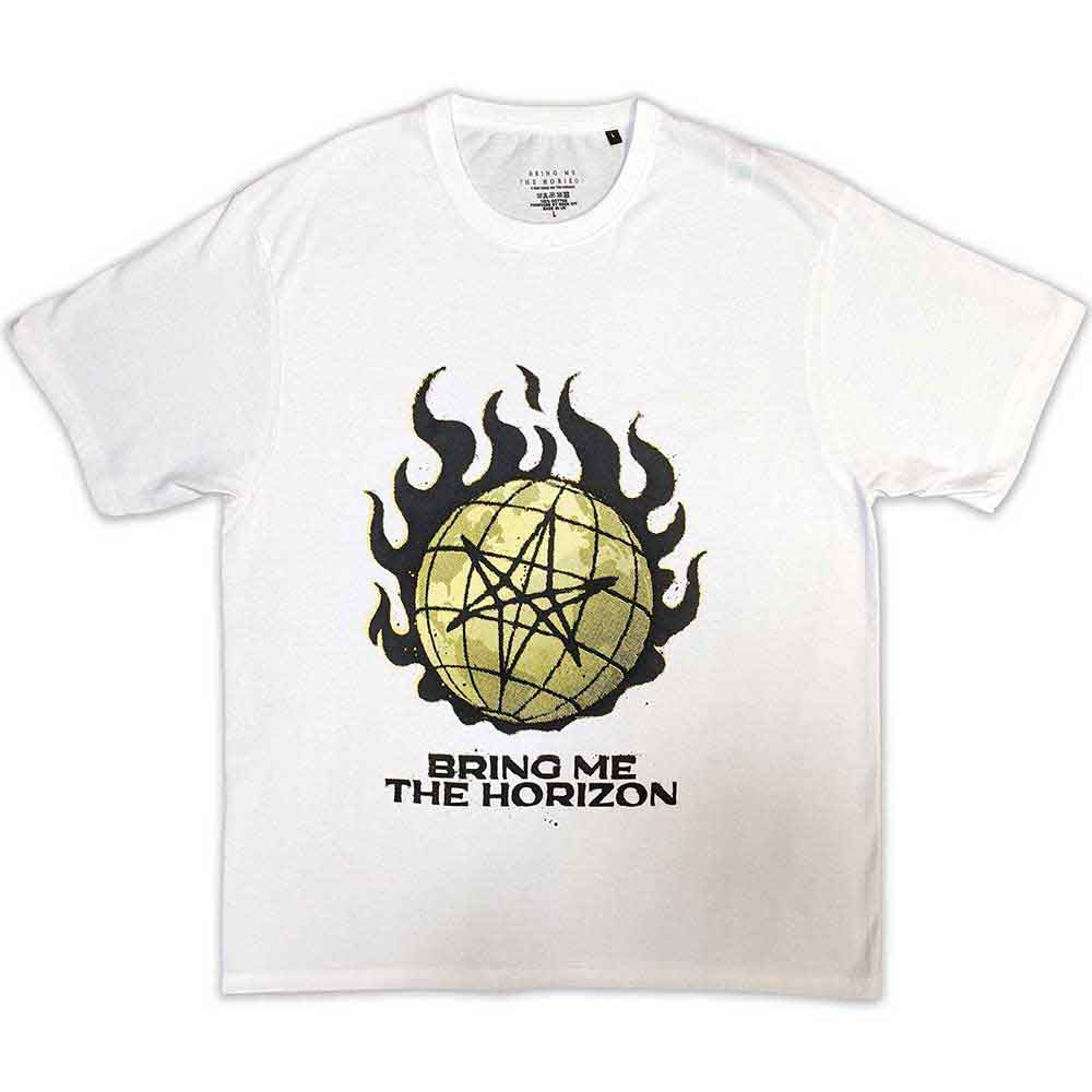 Bring Me The Horizon Unisex T-Shirt: Globe Yellow (Yellow)