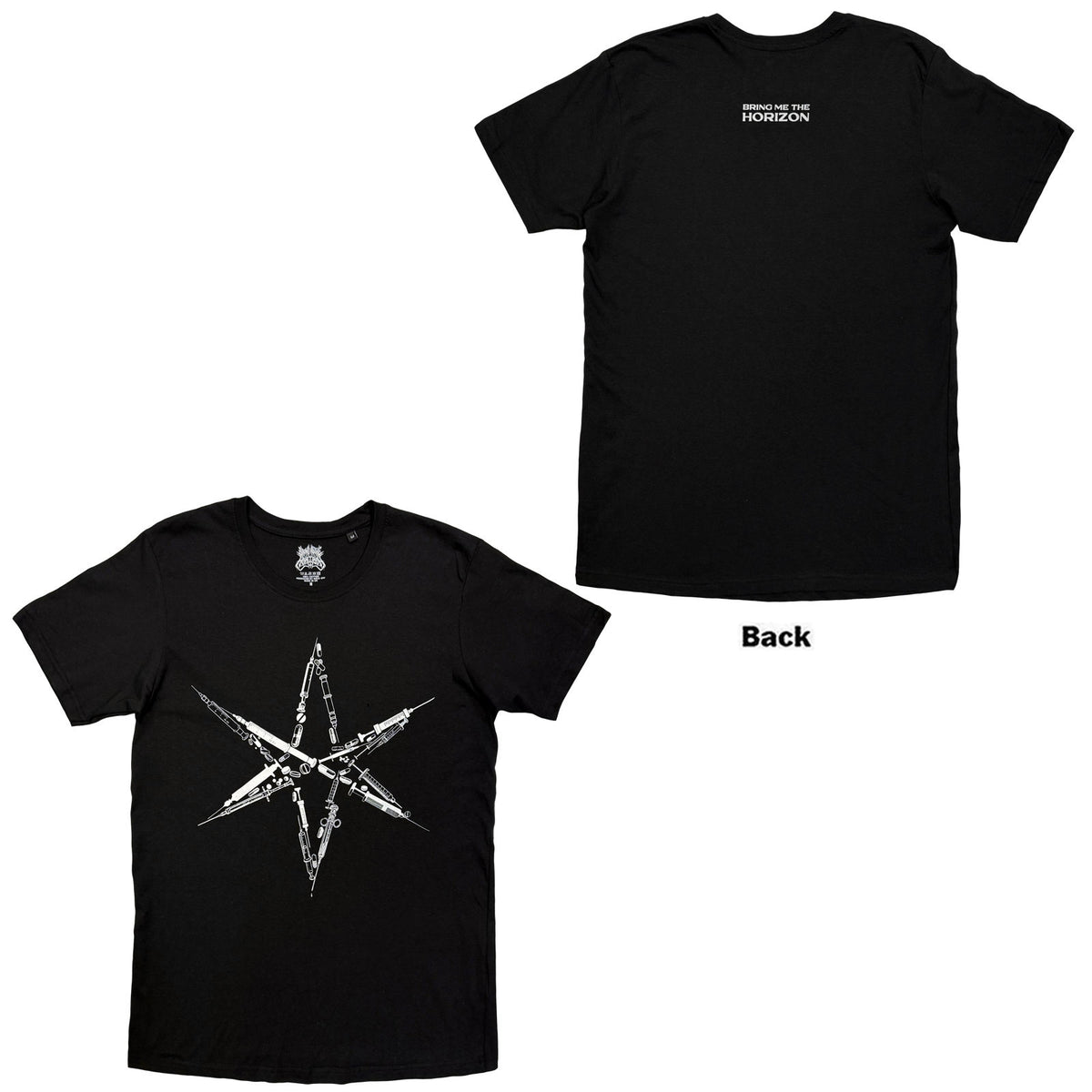 Bring Me The Horizon Unisex T-Shirt: Warrior (Black) (Back Print)