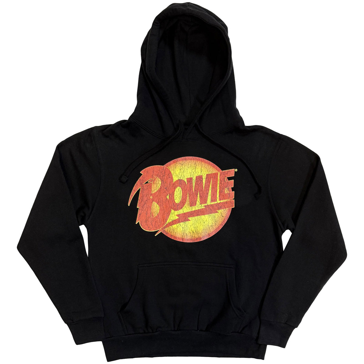David Bowie Unisex Pullover Hoodie: Vintage Diamond Dogs Logo (Black)