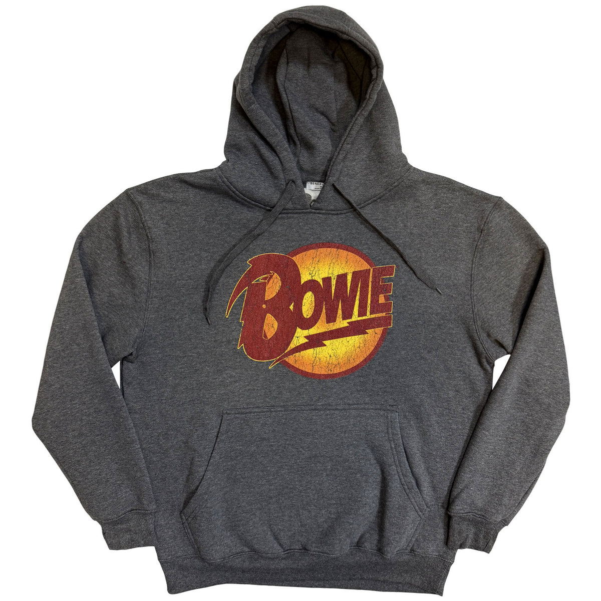 David Bowie Unisex Pullover Hoodie: Vintage Diamond Dogs Logo (Charcoal Grey)