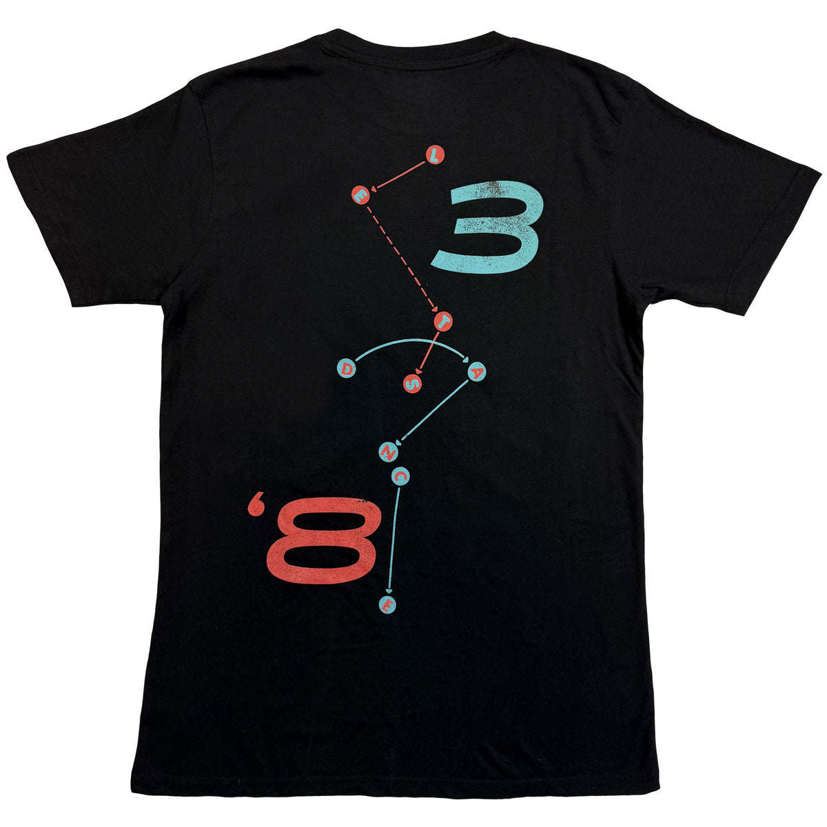David Bowie Unisex T-Shirt: Circle Scream (Black) (Back Print)