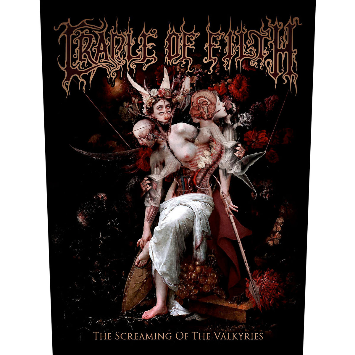 Cradle Of Filth Back Patch: Screaming Of The Valkyries