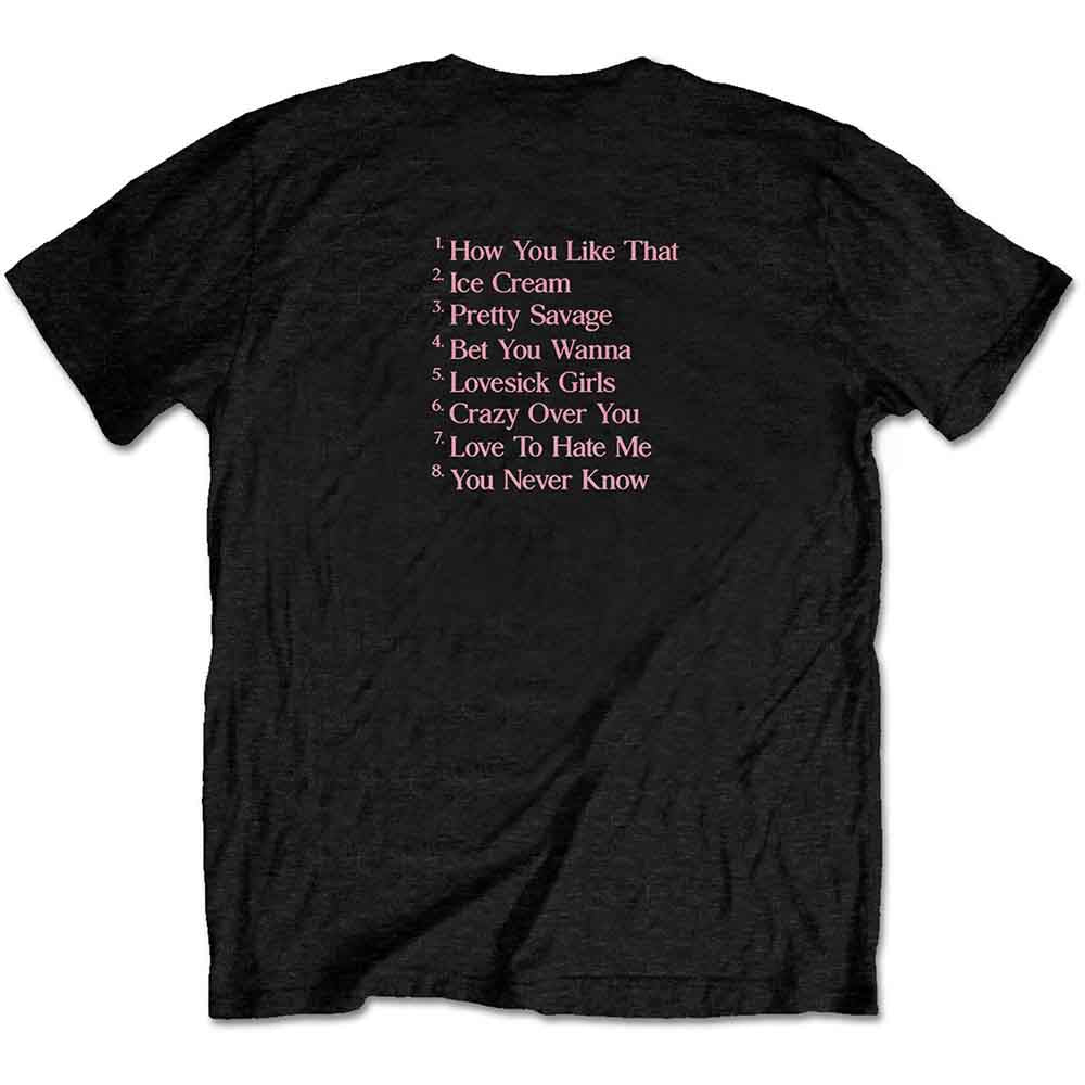 BlackPink Unisex T-Shirt: The Album Track list (Black) (Back Print)