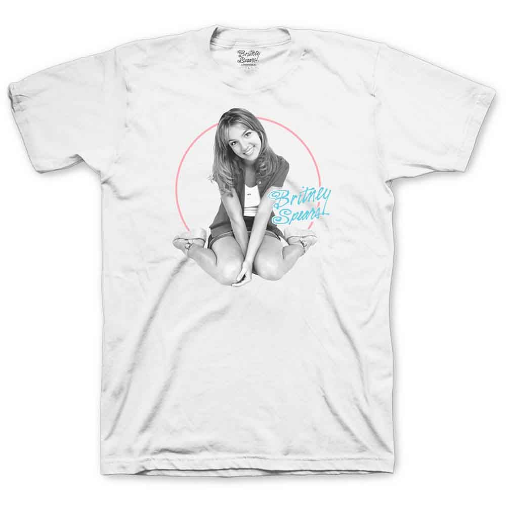 Britney Spears Unisex T-Shirt: Classic Circle (White)
