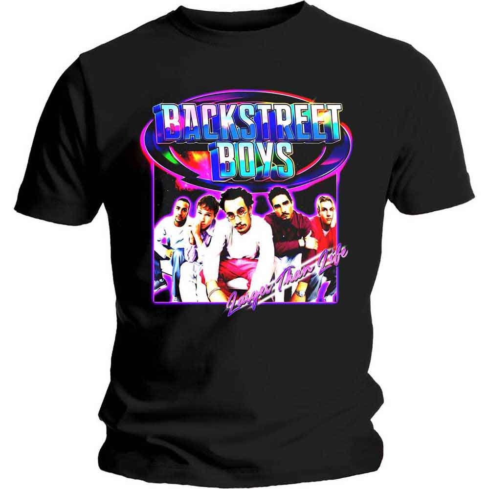 Backstreet Boys Unisex T-Shirt: Larger Than Life (Black)