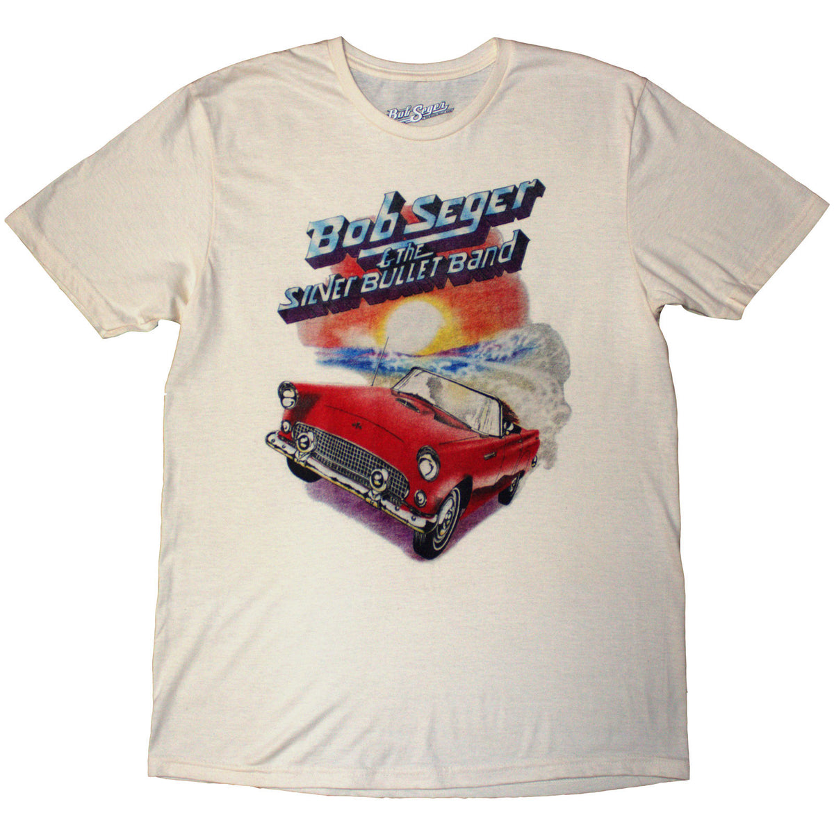 Bob Seger & The Silver Bullet Band Unisex T-Shirt: Distance Tour (Natural) (Back Print)