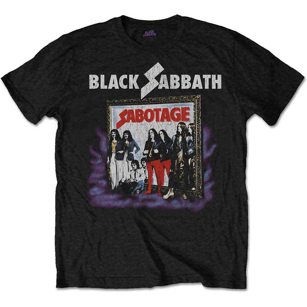 Black Sabbath Unisex T-Shirt: Sabotage Vintage (Black)