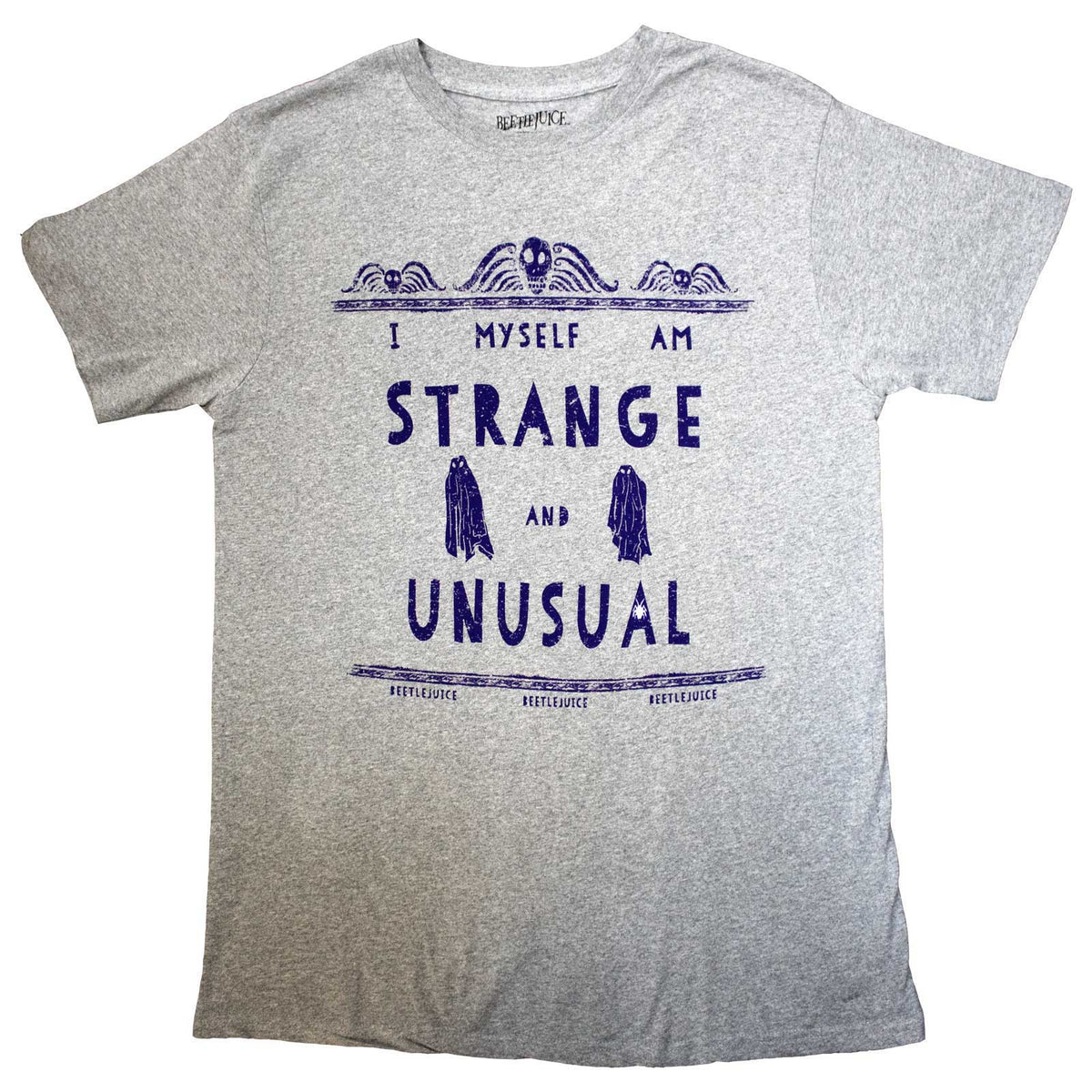 Beetlejuice Unisex T-Shirt: Strange & Unusual (Grey)