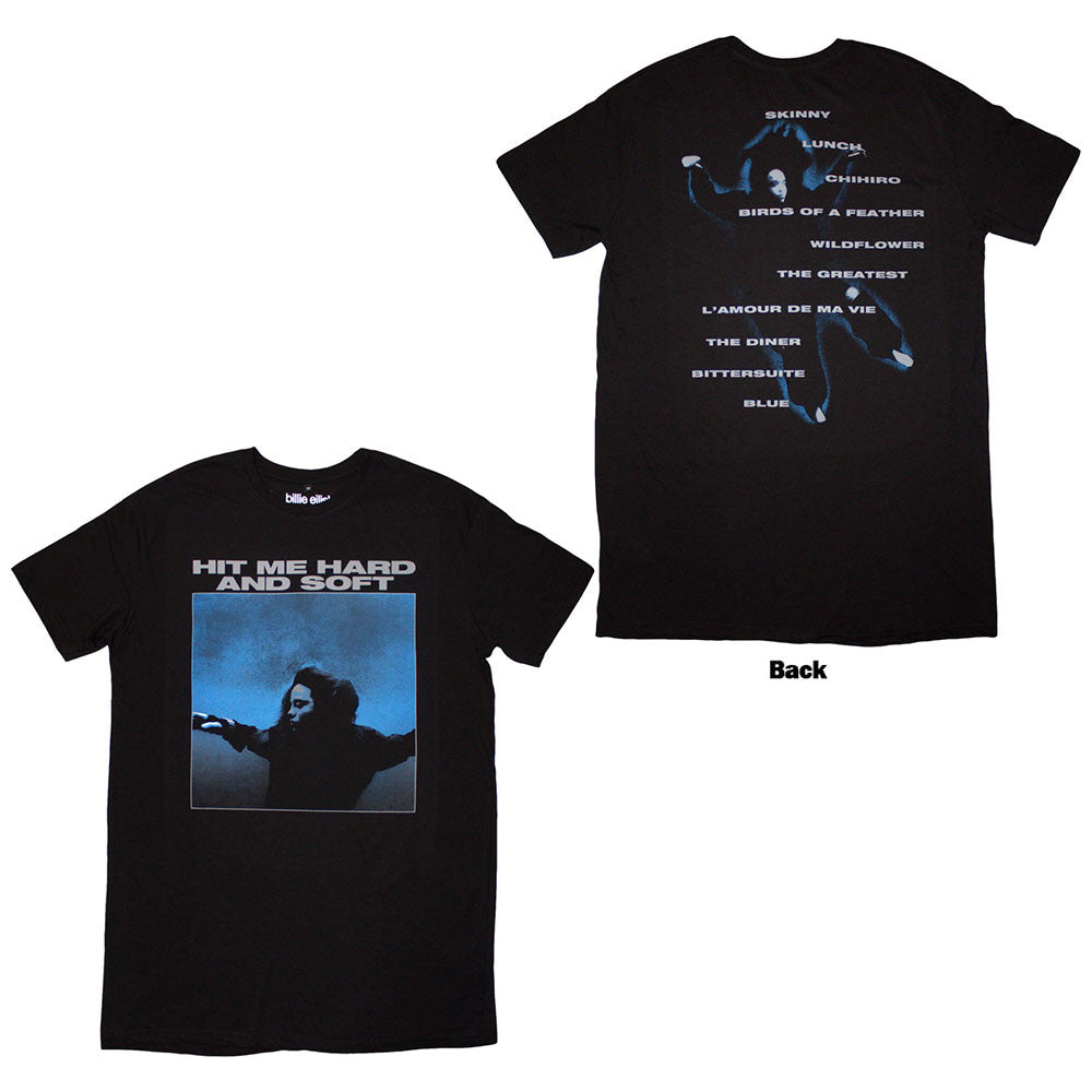 Billie Eilish: HMHAS Tracklist Ladies T-Shirt Dress (Black) (Back Print)