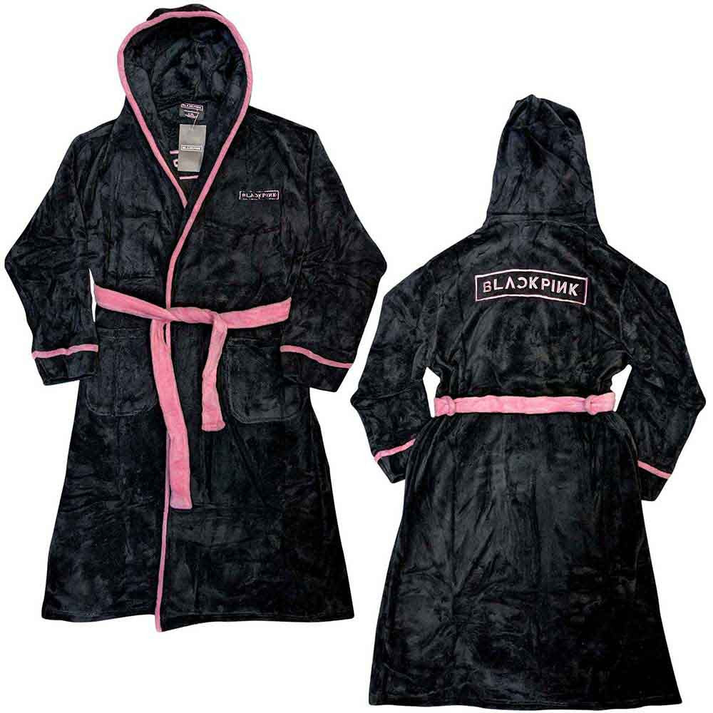 BlackPink: Logo Unisex Bathrobe (Black) (Back Print)