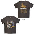 Bon Jovi: Slippery When Wet Tour '86-'87 Unisex T-Shirt (Charcoal Grey) (Back Print)
