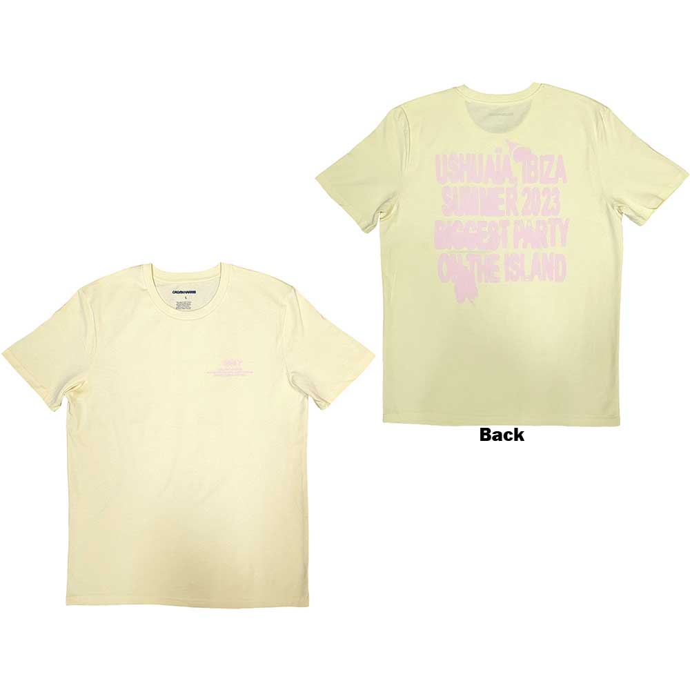 Calvin Harris Unisex T-Shirt: Summer '23 (Yellow) (Back Print & Ex-Tour)