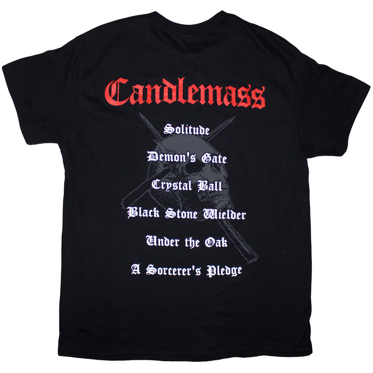Candlemass Unisex T-Shirt: Epicus Doomicus Metallicus (Black) (Back Print)