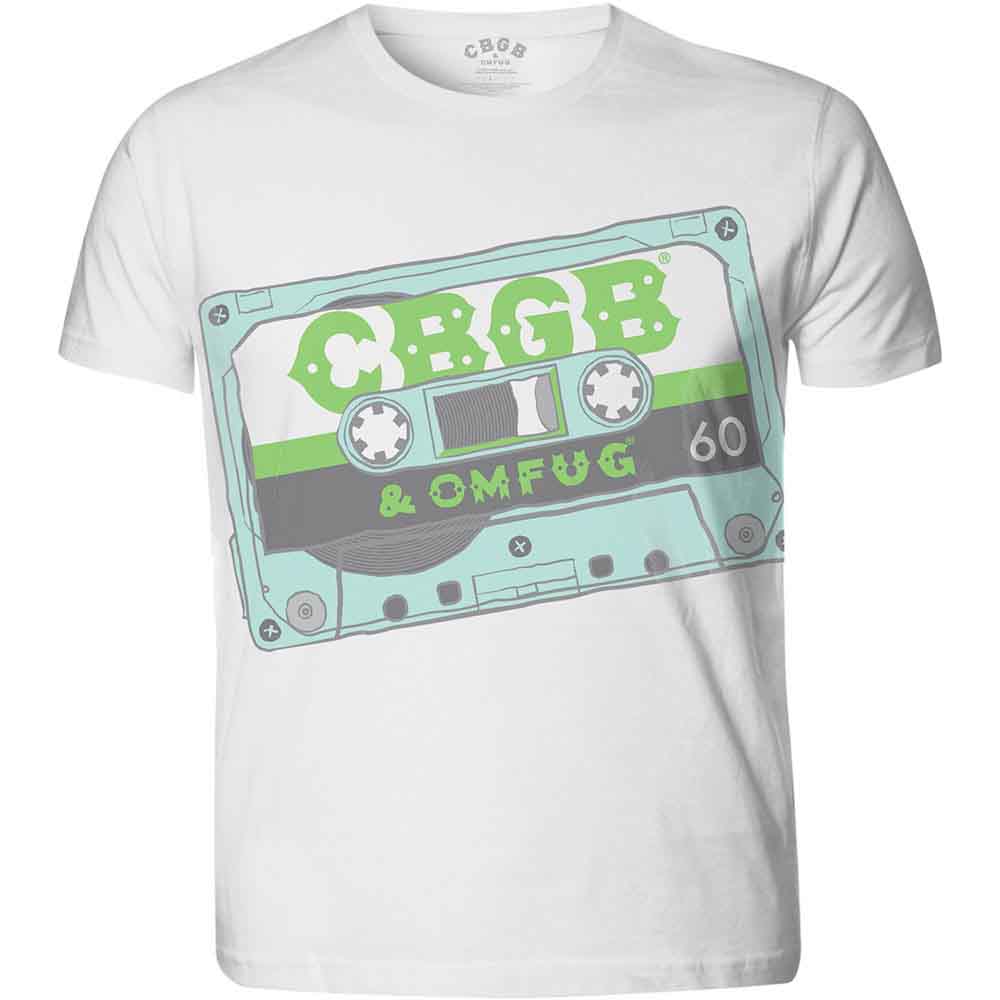 CBGB Unisex Sublimation T-Shirt: Tape (White)