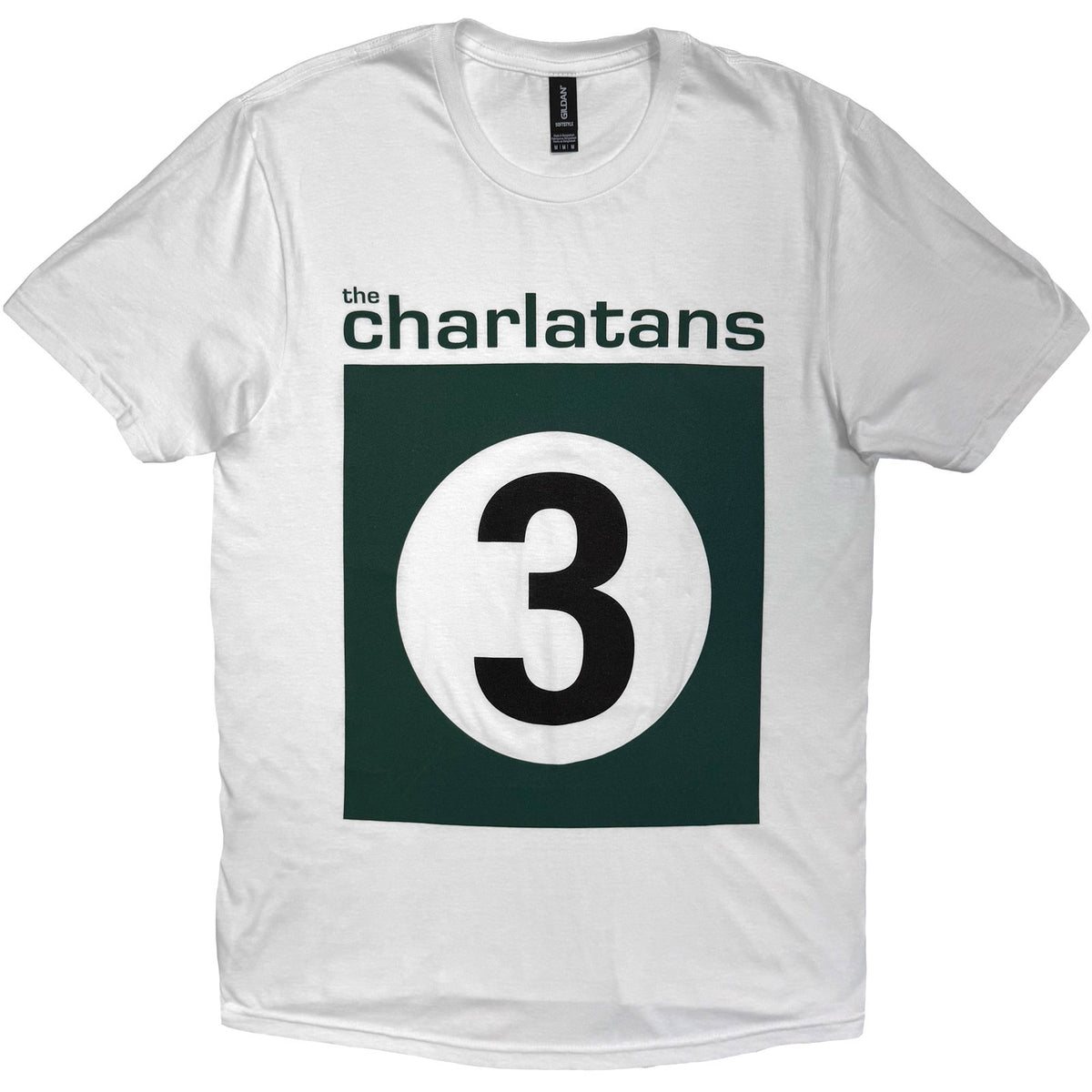 The Charlatans Unisex T-Shirt: 3 Logo (White)