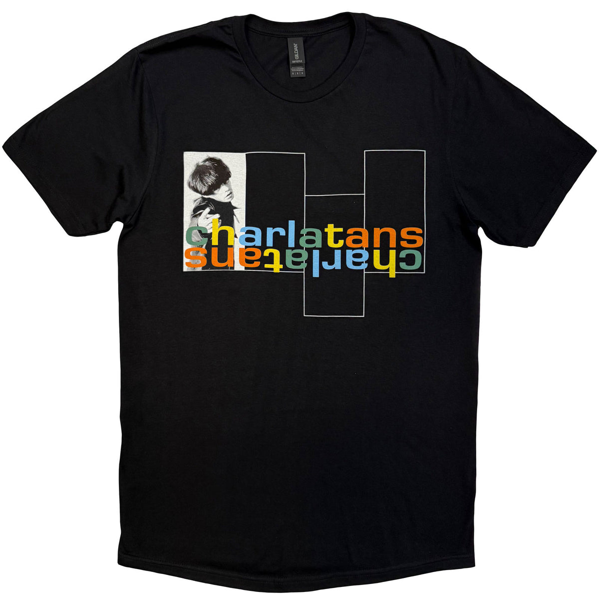 The Charlatans Unisex T-Shirt: Rectangles (Black)