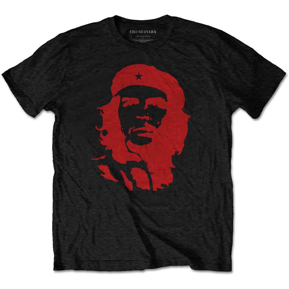 Che Guevara Unisex T-Shirt: Red on Black (Black)