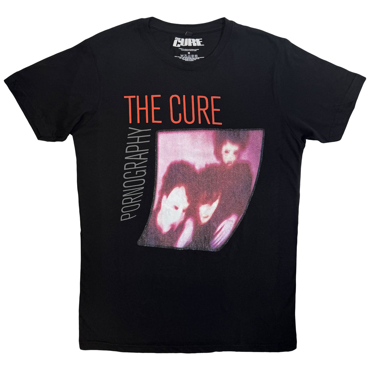The Cure Unisex Premium Carbon T-Shirt: Pornography Photo Warped (Black)