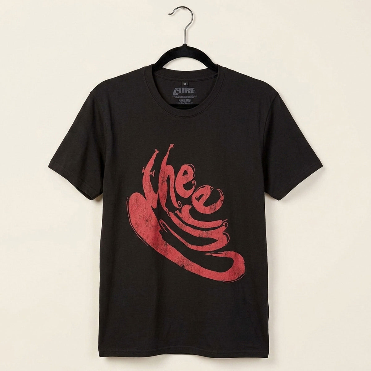 The Cure Unisex Premium Carbon T-Shirt: Swirl Logo (Black)