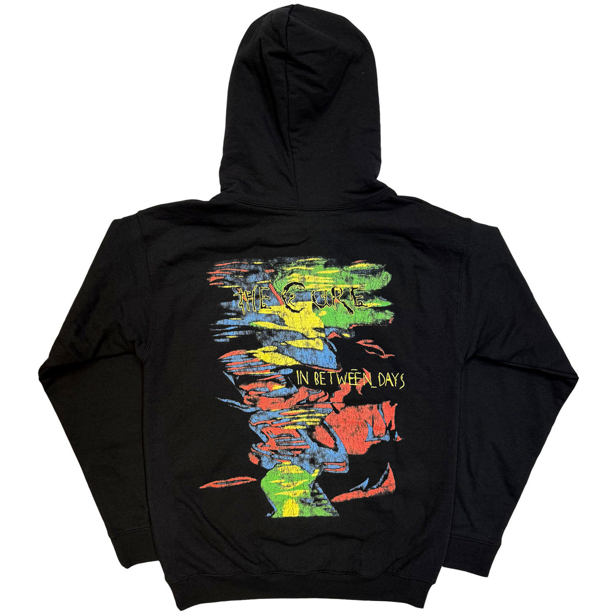 The Cure Unisex Pullover Hoodie: In Between Days (Black) (Back Print)