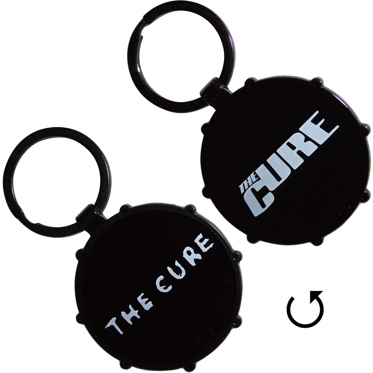 The Cure Keychain: Logos Drum (Double-Sided)