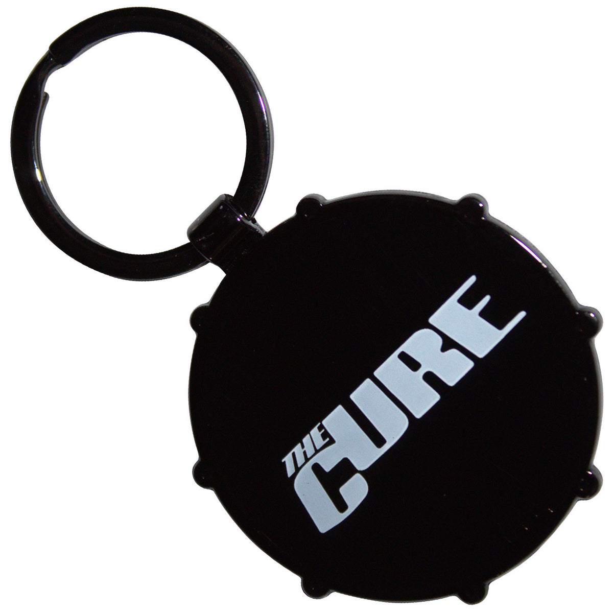 The Cure Keychain: Logos Drum (Double-Sided)